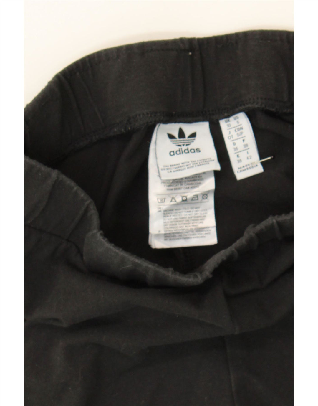 ADIDAS Womens Leggings UK 10 Small Black Cotton Vintage Adidas and Second-Hand Adidas from Messina Hembry 