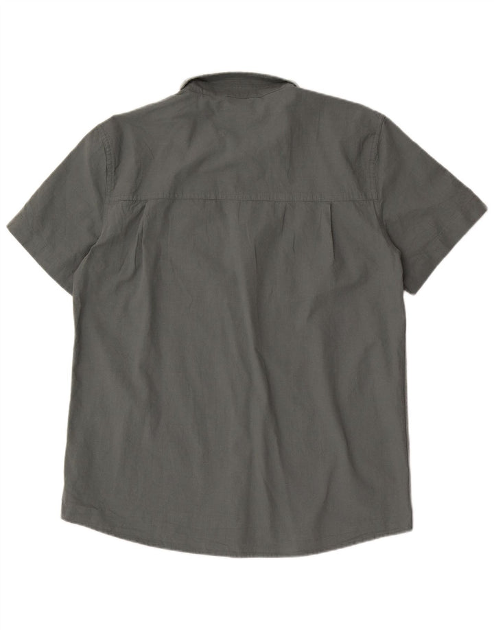 Mountain Warehouse Mens Short Sleeve Shirt Large Grey Cotton