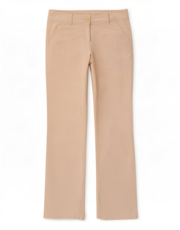 Benetton Womens Straight Corduroy Trousers IT 40 Medium W30 L31 Beige