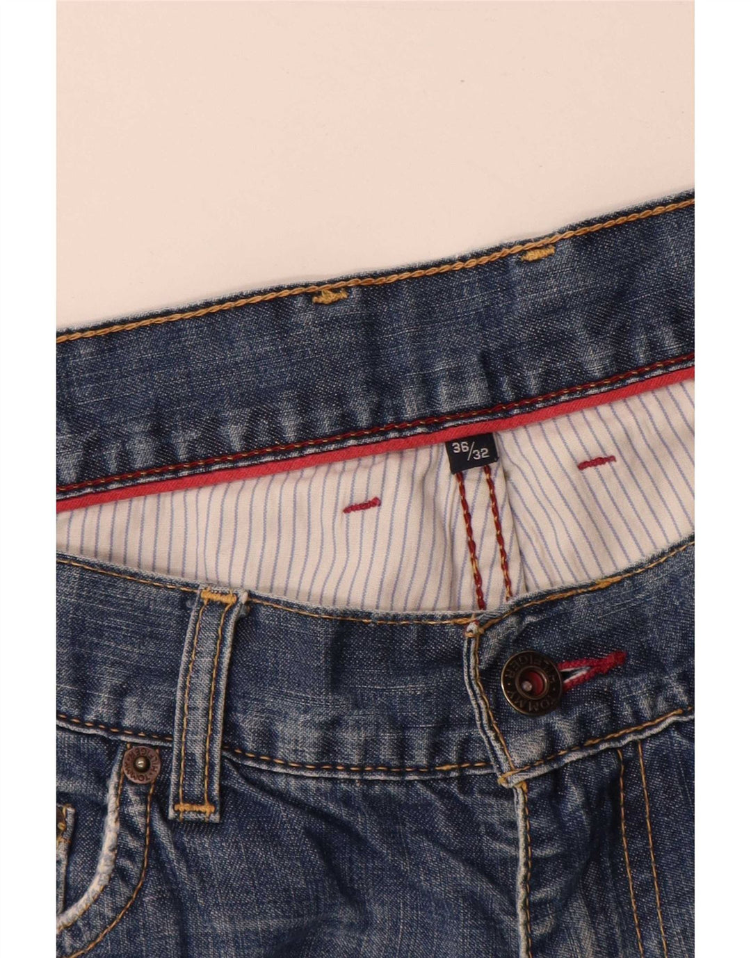 Tommy Hilfiger Mens Straight Jeans W36 L32 Blue