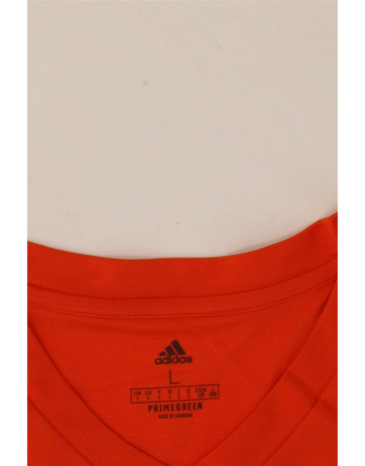 Adidas Mens Aeroready Top Long Sleeve Large Orange