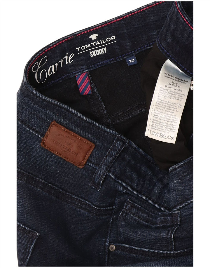 Tom Tailor Womens Skinny Jeans W30 L30 Navy Blue Lyocell