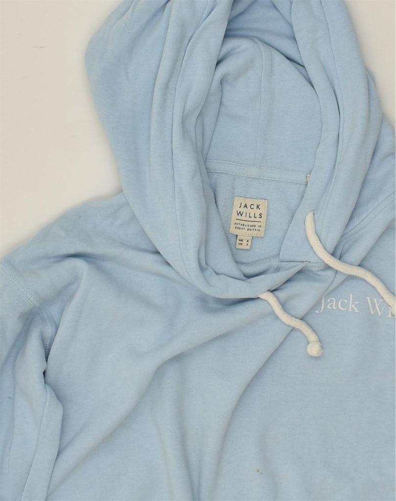 JACK WILLS Womens Hoodie Jumper UK 4 XS Blue | Vintage Jack Wills | Thrift | Second-Hand Jack Wills | Used Clothing | Messina Hembry 