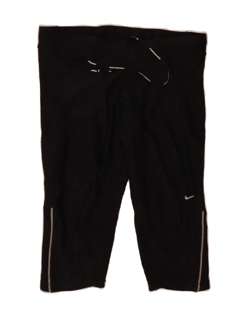 NIKE Womens Dri Fit Bermuda Sport Shorts UK 14 Medium Black Polyester Vintage Nike and Second-Hand Nike from Messina Hembry 