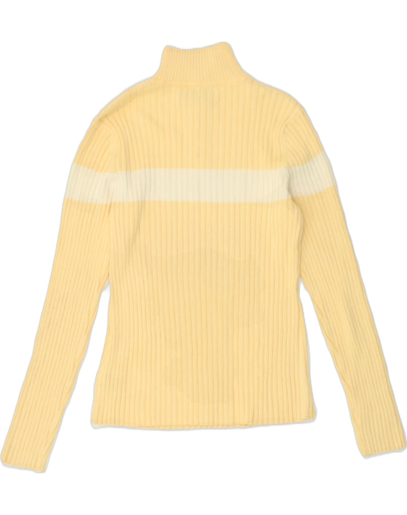 TOMMY HILFIGER Womens Button Neck Jumper Sweater UK 14 Large Yellow | Vintage Tommy Hilfiger | Thrift | Second-Hand Tommy Hilfiger | Used Clothing | Messina Hembry 