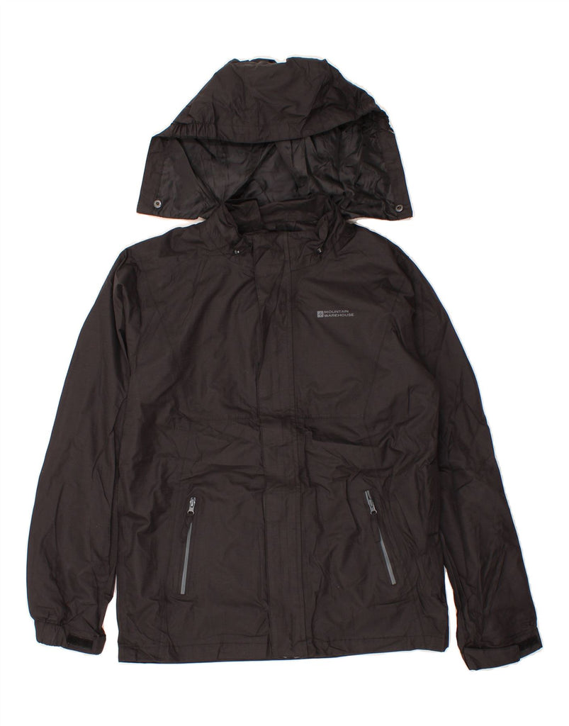 MOUNTAIN WAREHOUSE Boys Hooded Windbreaker Jacket 12-13 Years Black Vintage Mountain Warehouse and Second-Hand Mountain Warehouse from Messina Hembry 