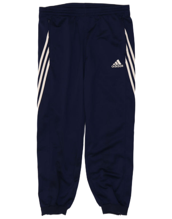 Adidas Mens Tracksuit Trousers Joggers Large Navy Blue Polyester