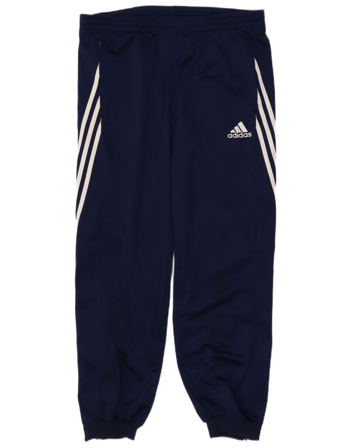 Adidas Mens Tracksuit Trousers Joggers Large Navy Blue Polyester