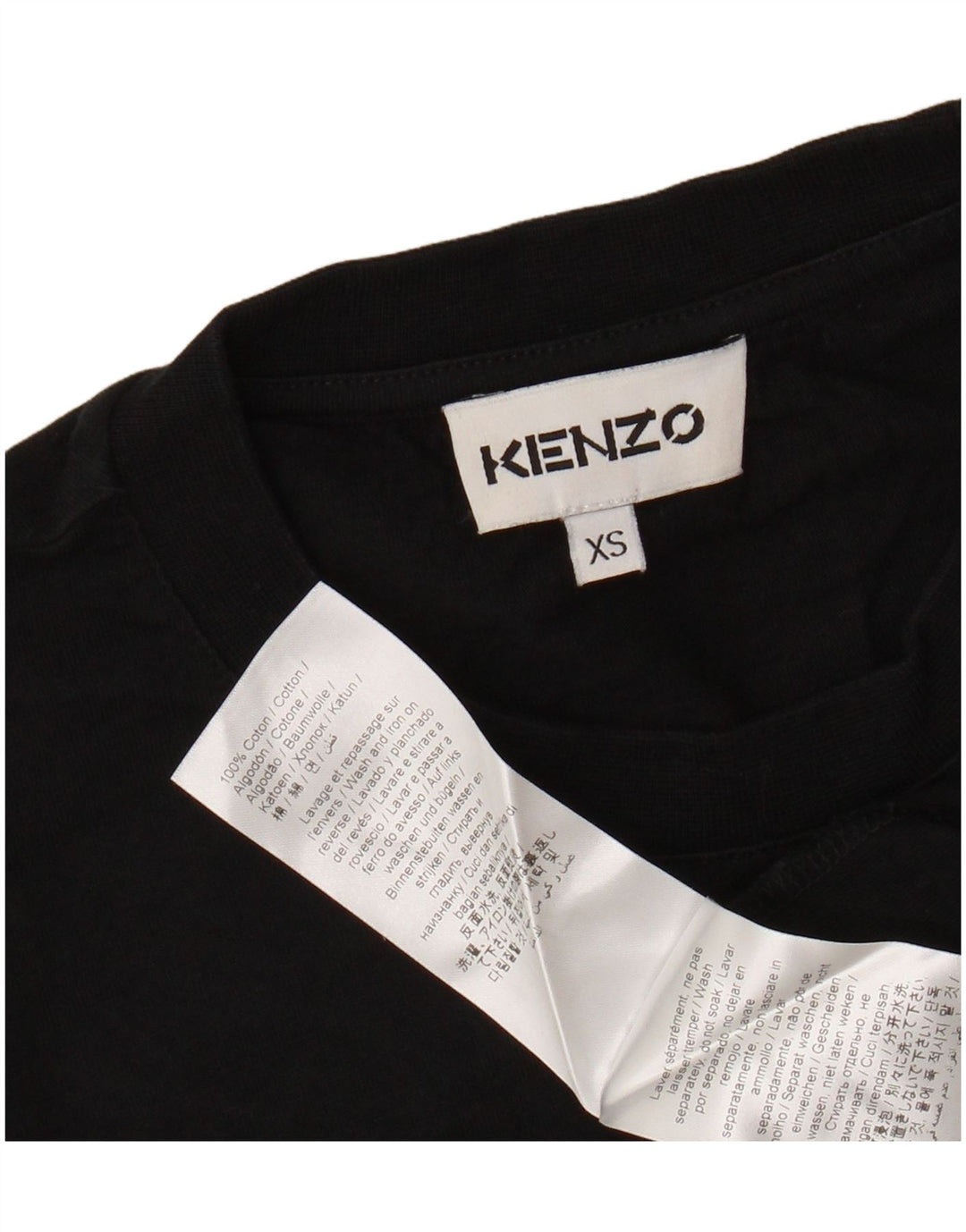Kenzo Mens Graphic T-Shirt Top XS Black Cotton