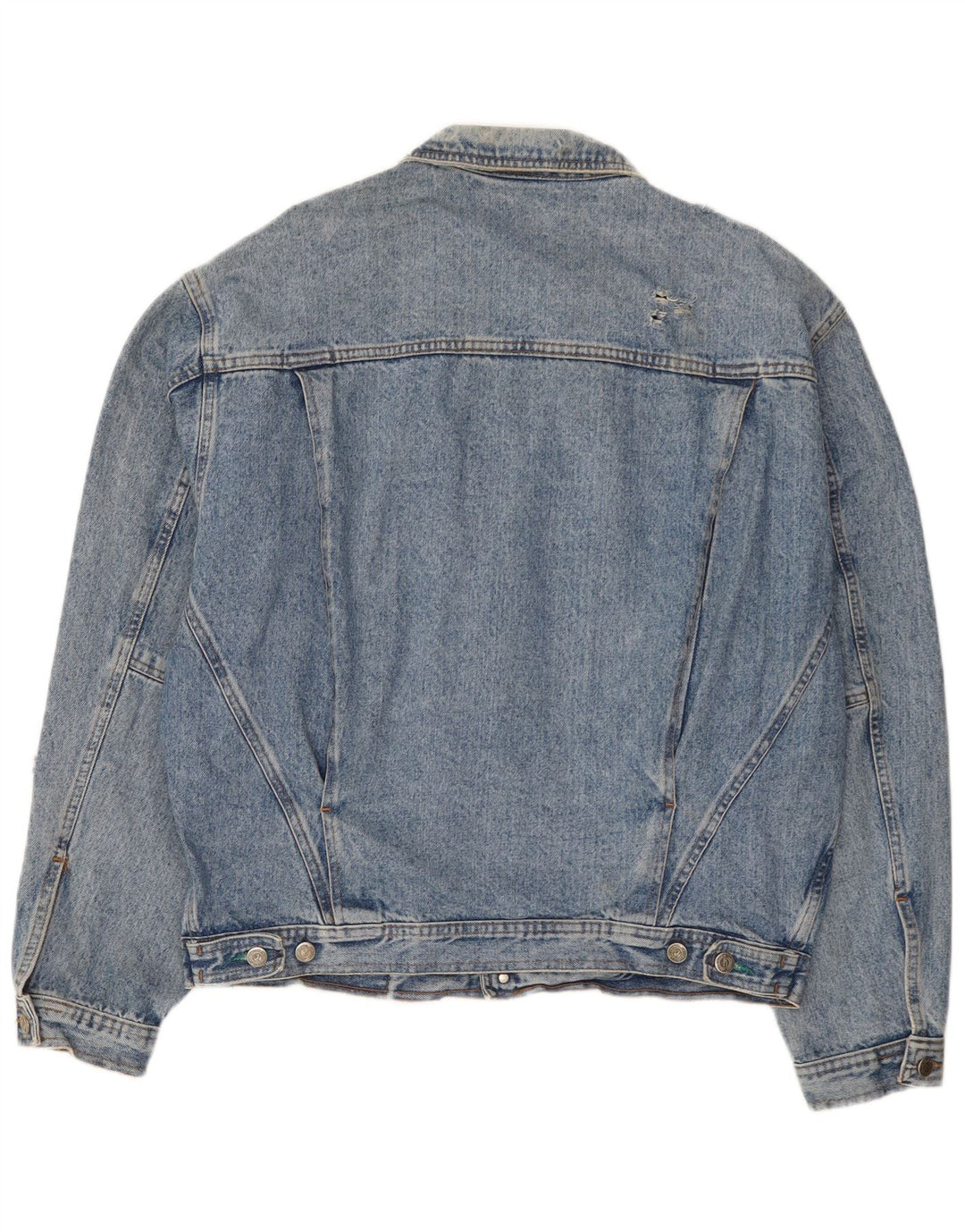 Jacob Cohen Mens Distressed Denim Jacket UK 42 XL Blue Cotton