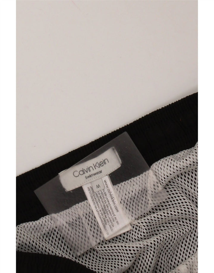 CALVIN KLEIN Womens Graphic Swimming Shorts UK 14 Medium  Black Polyester