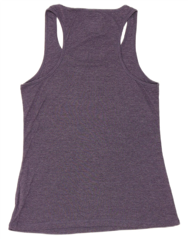 Jack Wills Womens Graphic Vest Top UK 14 Medium Navy Blue Cotton