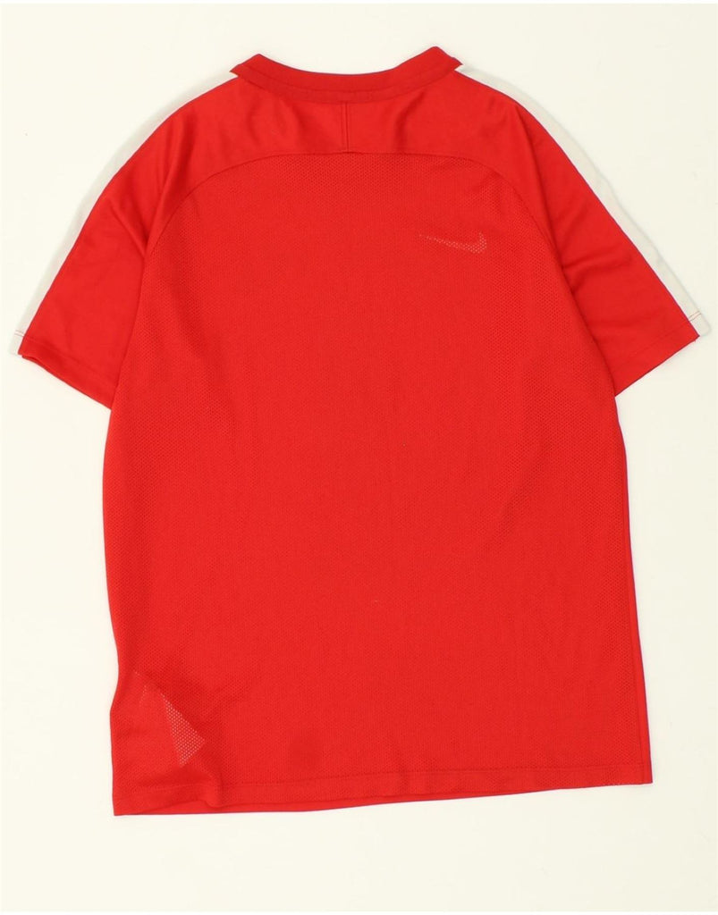 NIKE Boys Dri Fit T-Shirt Top 13-14 Years XL Red Colourblock Polyester | Vintage Nike | Thrift | Second-Hand Nike | Used Clothing | Messina Hembry 