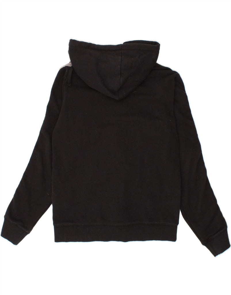 CHAMPION Womens Graphic Zip Hoodie Sweater UK 14 Large Black Colourblock Vintage Champion and Second-Hand Champion from Messina Hembry 