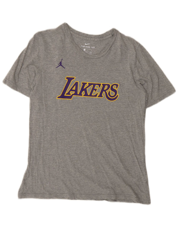 Nike Boys Lakers Graphic T-Shirt Top 14-15 Years Large Grey Cotton