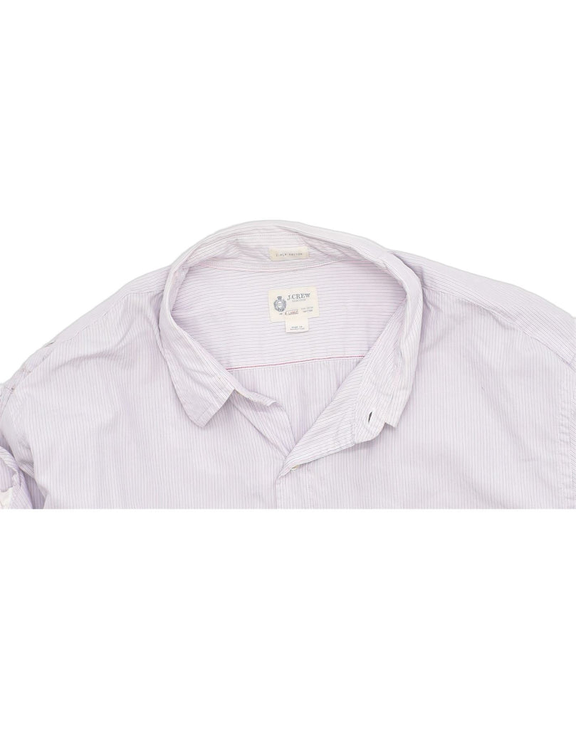 J. CREW Mens Shirt XL Pink Striped Cotton | Vintage | Thrift | Second-Hand | Used Clothing | Messina Hembry 