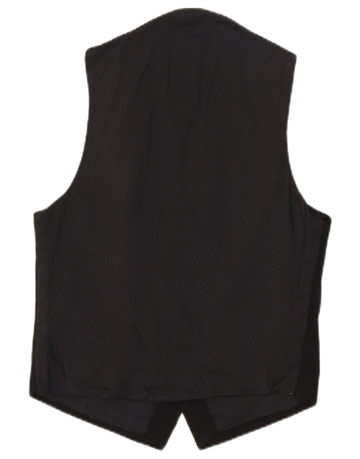 Vintage Mens Waistcoat XS Black
