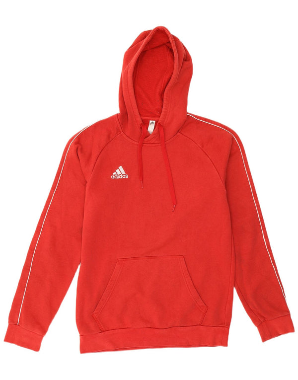 Adidas Womens Hoodie Jumper UK 10 Small Red Cotton