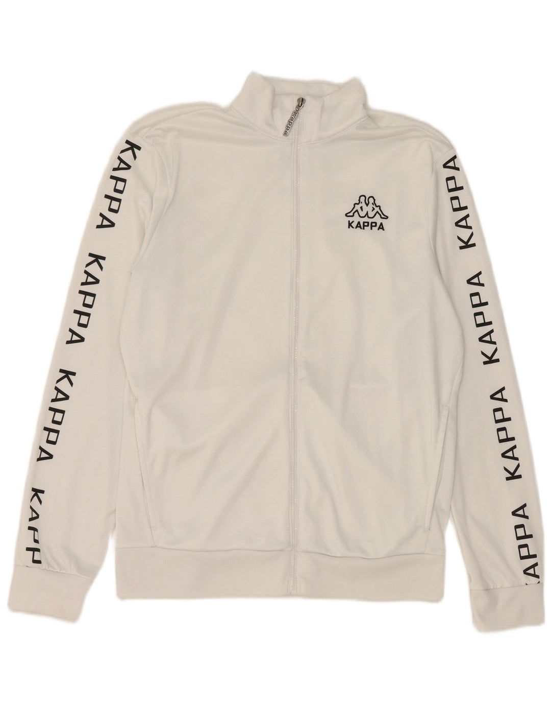 Kappa Mens Graphic Tracksuit Top Jacket Large White Polyester