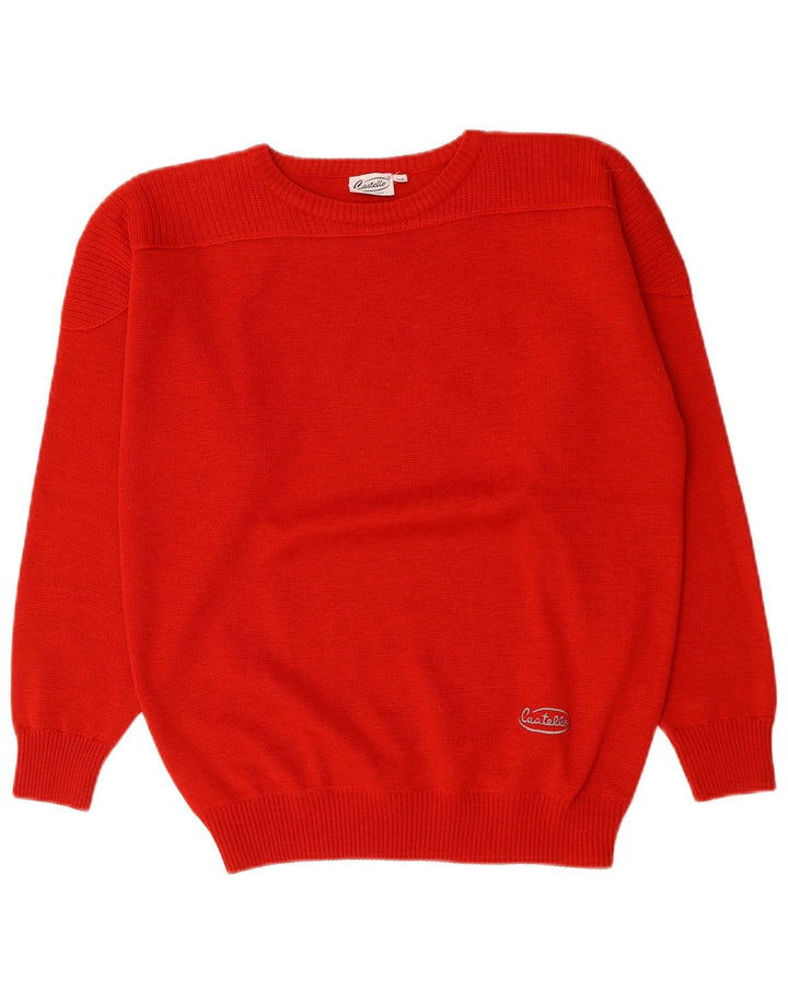 Castello Womens Crew Neck Jumper Sweater IT 54 2XL Red Polyacrylic