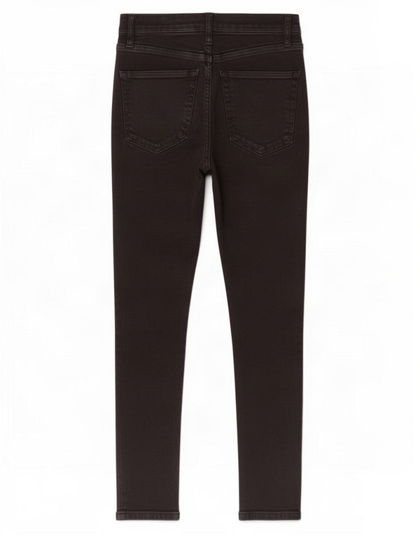 Topshop Womens Crop Skinny Jeans W28 L25 Black Cotton