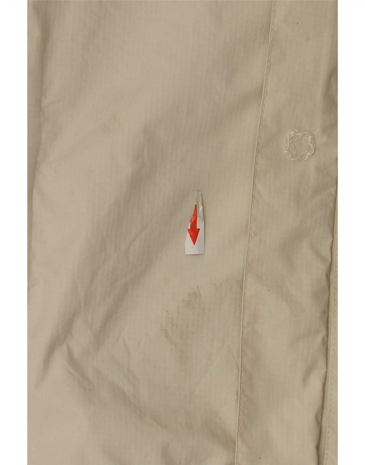 The North Face Womens Hooded Rain Jacket UK 14 Medium Beige Nylon