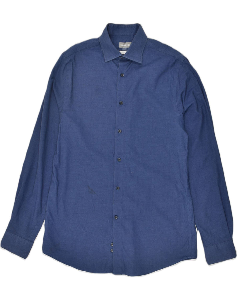 MICHAEL KORS Mens Regular Fit Shirt Size 15 1/2 Medium Blue Cotton | Vintage Michael Kors | Thrift | Second-Hand Michael Kors | Used Clothing | Messina Hembry 