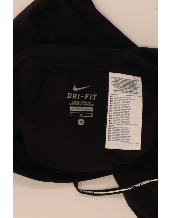Nike Womens Dri Fit Leggings UK 12 Medium Black Nylon