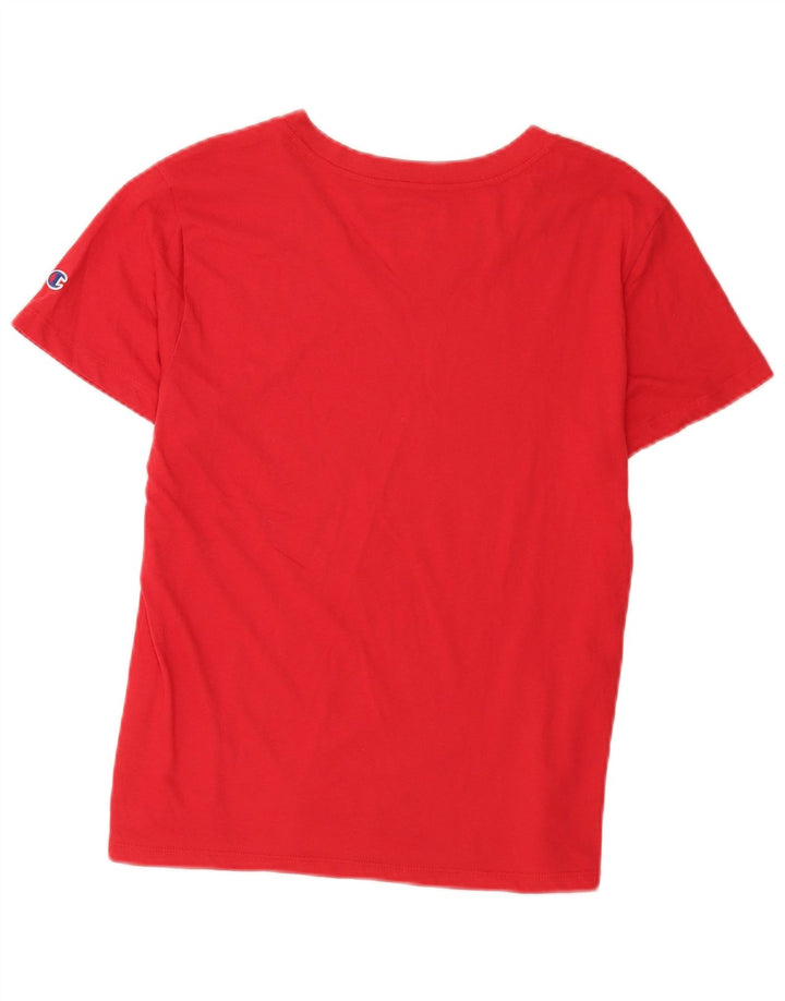 Champion Womens T-Shirt Top UK 14 Large Red