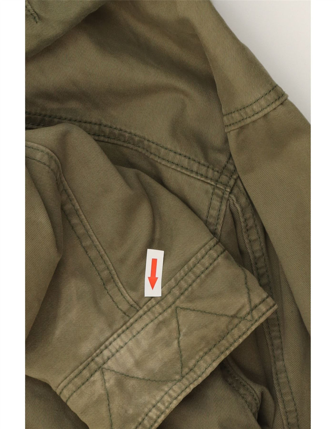NIKE Mens Hooded Parka Jacket UK 39/41 Medium Khaki Cotton