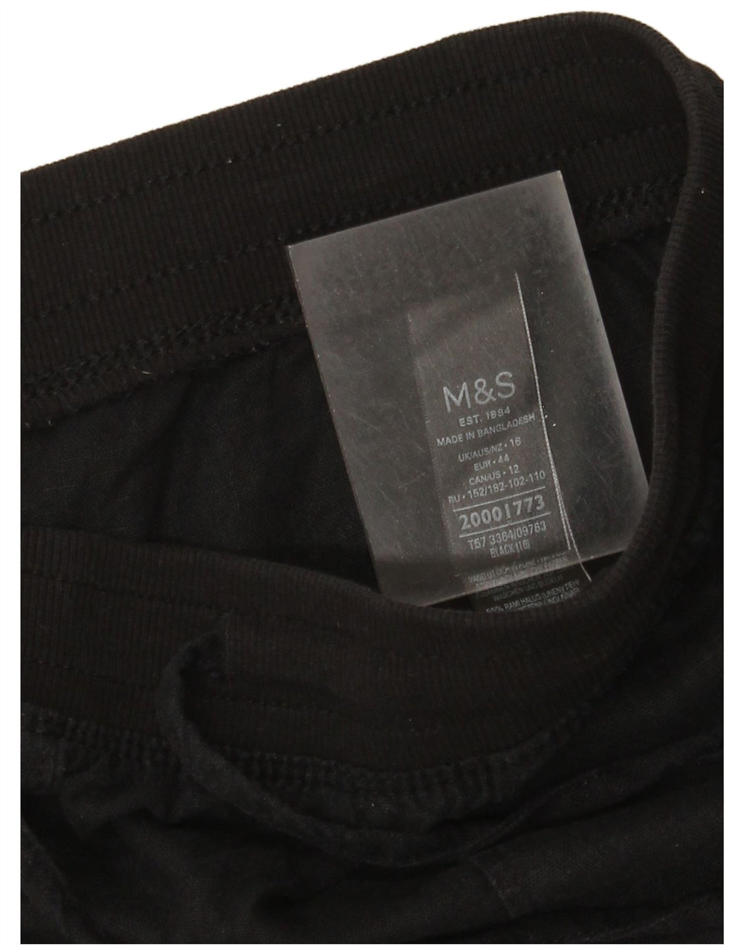 Marks & Spencer Womens Chino Shorts UK 16 Large W36  Black Linen