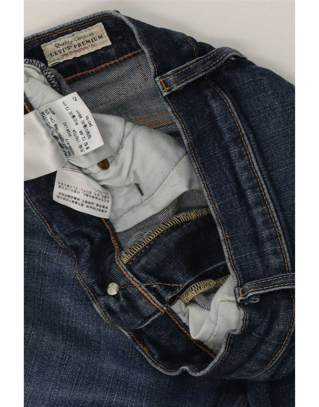 Levi's Mens Slim Jeans W28 L32 Blue Cotton