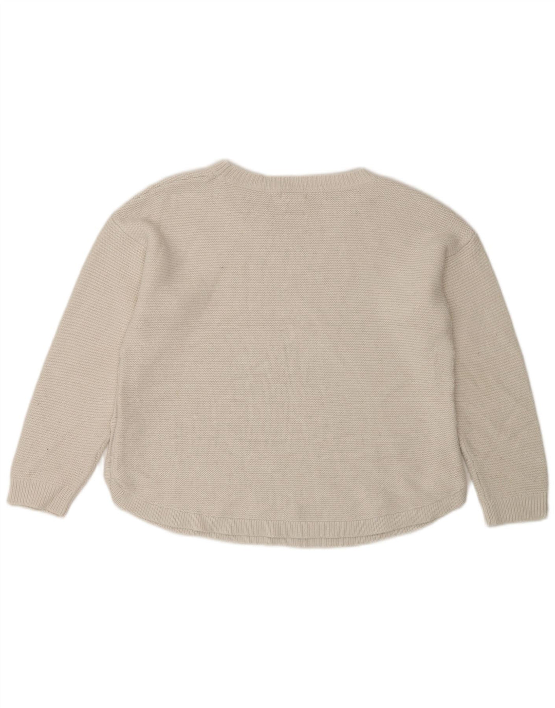 Fat Face Womens Boat Neck Jumper Sweater UK 12 Medium White Acrylic