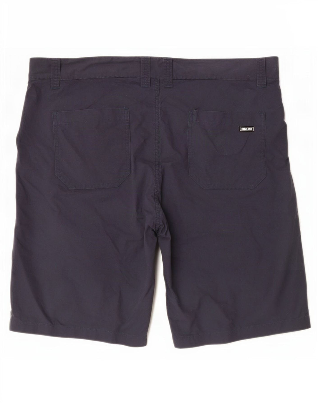 Brugi Mens Chino Shorts W38 XL Navy Blue Cotton