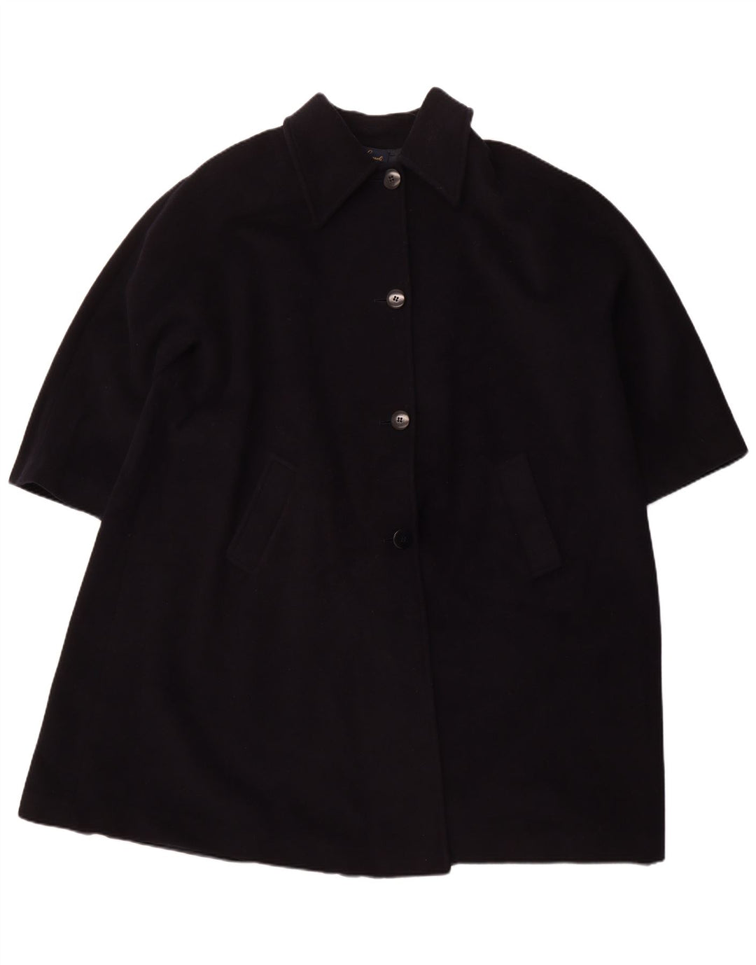 LUISA SPAGNOLI Womens Oversized Overcoat UK 16 Large Navy Blue Virgin Wool