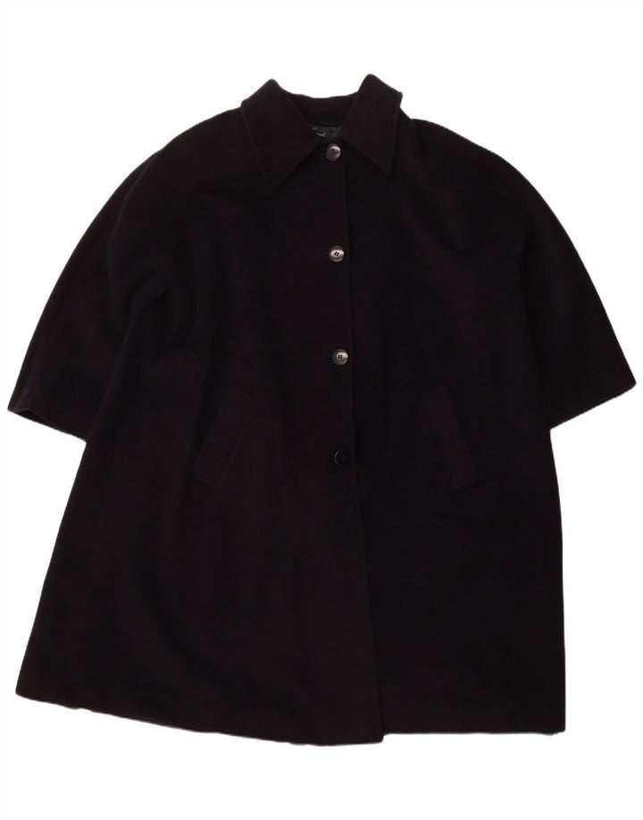 LUISA SPAGNOLI Womens Oversized Overcoat UK 16 Large Navy Blue Virgin Wool