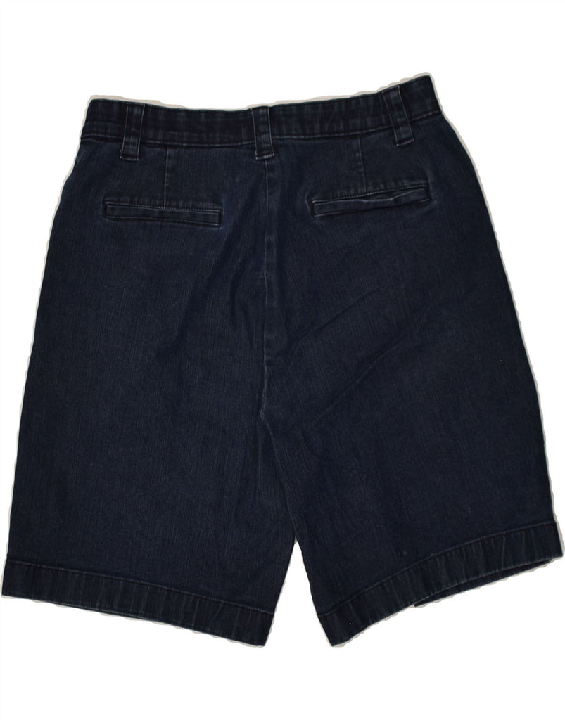 L.L.BEAN Womens Classic Fit Denim Shorts US 12 Large W30 Navy Blue Cotton | Vintage L.L.Bean | Thrift | Second-Hand L.L.Bean | Used Clothing | Messina Hembry 
