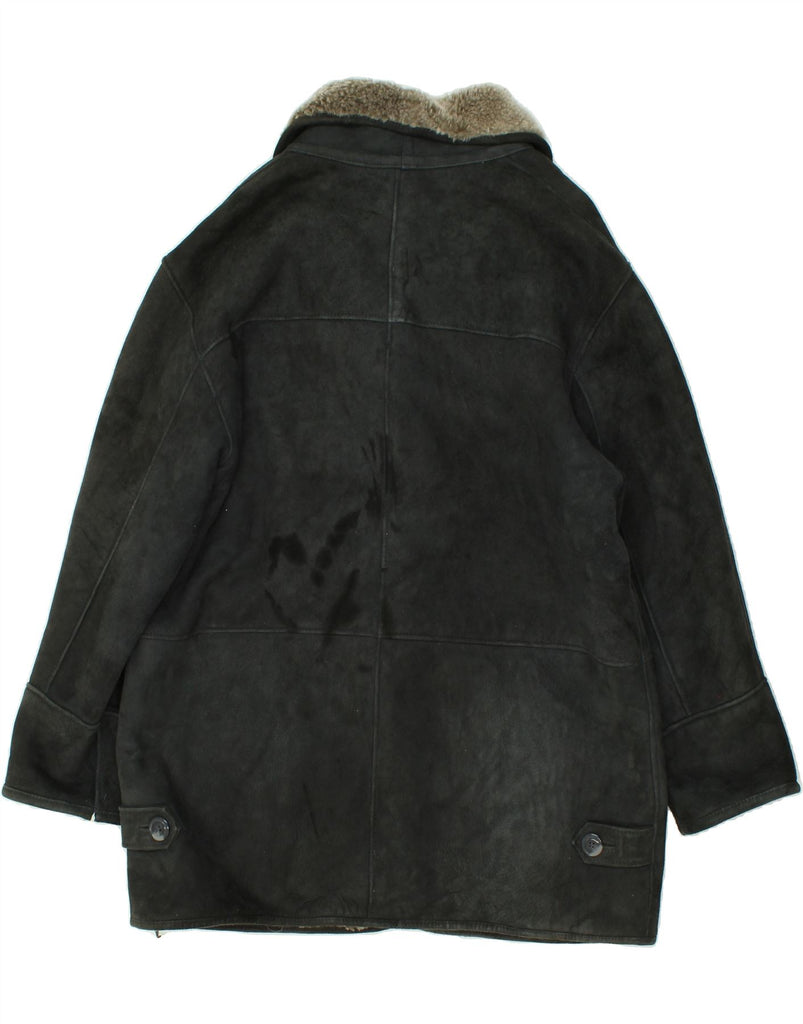 M. FLUES Womens Shearling Coat IT 44 Medium Black Shearling Vintage M. Flues and Second-Hand M. Flues from Messina Hembry 