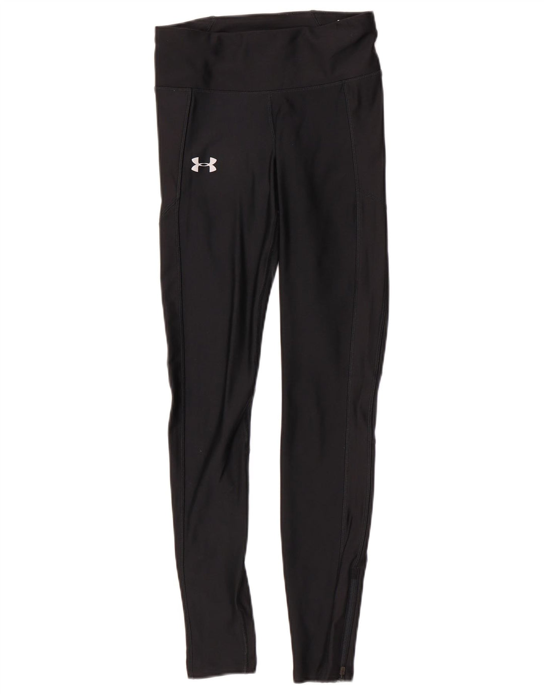 Under Armour Womens Compression Leggings UK 10 Small Black Polyester Sports