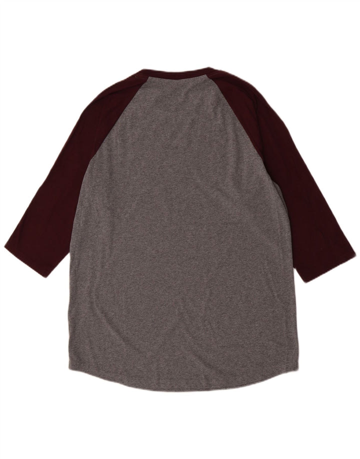 Vans Mens Graphic Top 3/4 Sleeve Large Grey Flecked Cotton