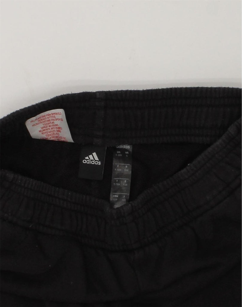 ADIDAS Boys Tracksuit Trousers Joggers 9-10 Years Black Cotton | Vintage Adidas | Thrift | Second-Hand Adidas | Used Clothing | Messina Hembry 