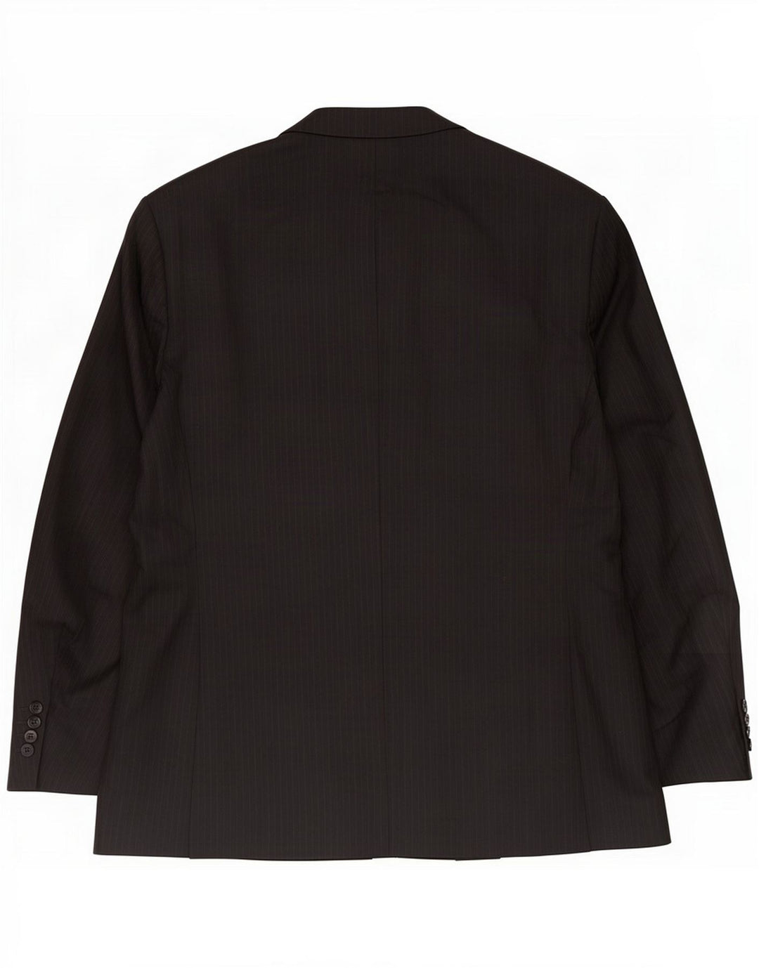 Marks & Spencer Mens 2 Button Blazer Jacket UK 48 2XL Black Pinstripe Wool