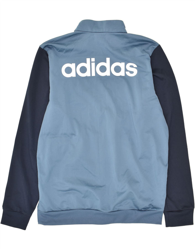 ADIDAS Mens Graphic Tracksuit Top Jacket Large Blue Colourblock Polyester | Vintage Adidas | Thrift | Second-Hand Adidas | Used Clothing | Messina Hembry 