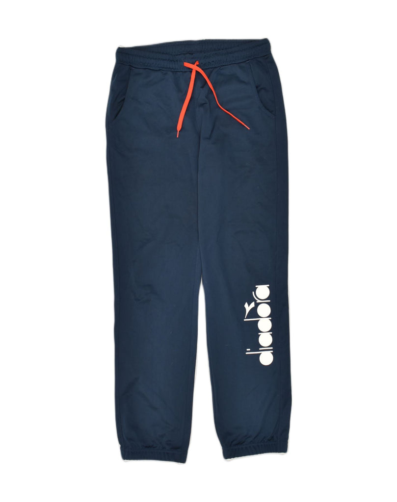 DIADORA Boys Graphic Tracksuit Trousers Joggers 13-14 Years 2XL  Navy Blue | Vintage Diadora | Thrift | Second-Hand Diadora | Used Clothing | Messina Hembry 