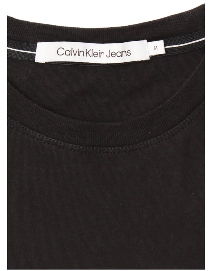CALVIN KLEIN JEANS Mens Graphic T-Shirt Top Medium Black