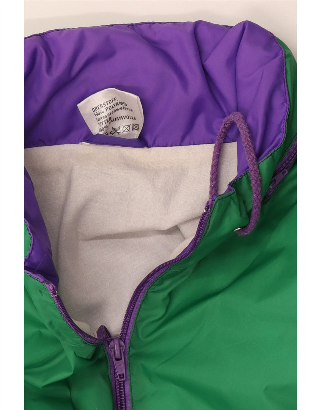 Marcel Clair Mens Rain Jacket UK 40 Large Green Colourblock Polyamide