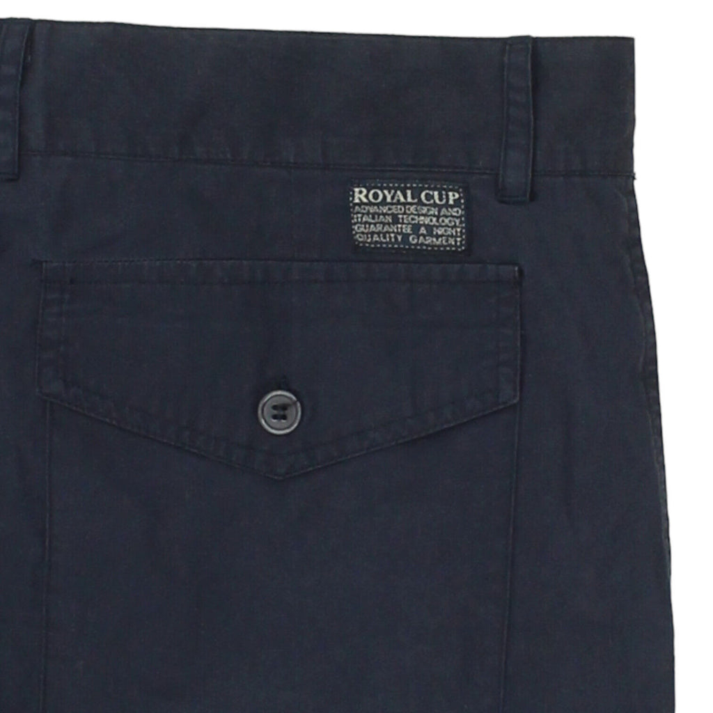 Royal Cup Mens Navy Navy Chino Shorts | Vintage Smart Summer VTG | Vintage Messina Hembry | Thrift | Second-Hand Messina Hembry | Used Clothing | Messina Hembry 