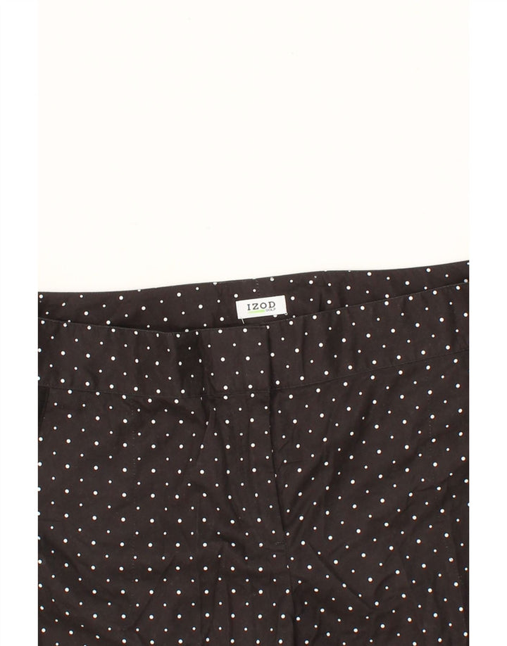 IZOD Womens Golf Chino Shorts W38 XL Black Polka Dot Polyester Vintage Izod and Second-Hand Izod from Messina Hembry 