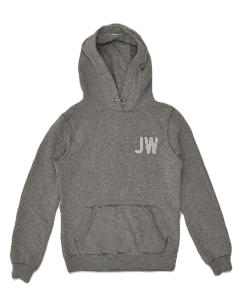 JACK WILLS Womens Graphic Hoodie Jumper UK 8 Small Grey Cotton | Vintage Jack Wills | Thrift | Second-Hand Jack Wills | Used Clothing | Messina Hembry 