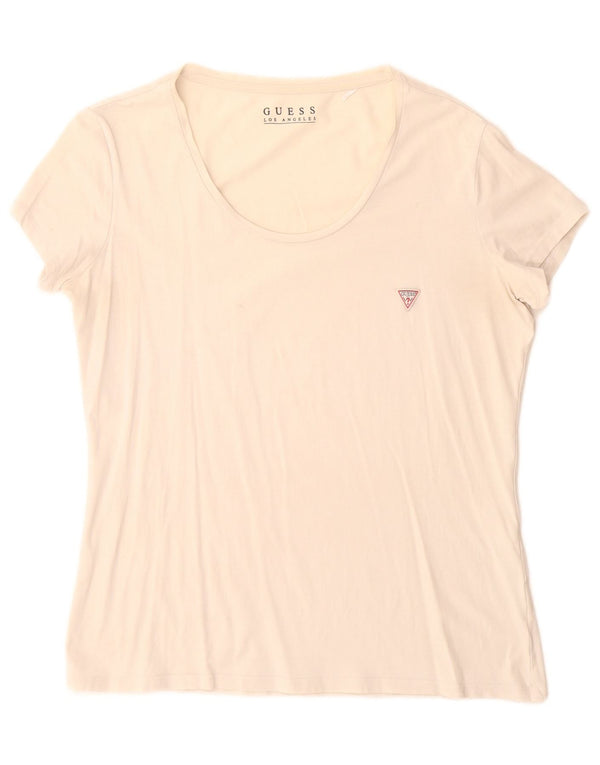 Guess Womens T-Shirt Top UK 18 XL White